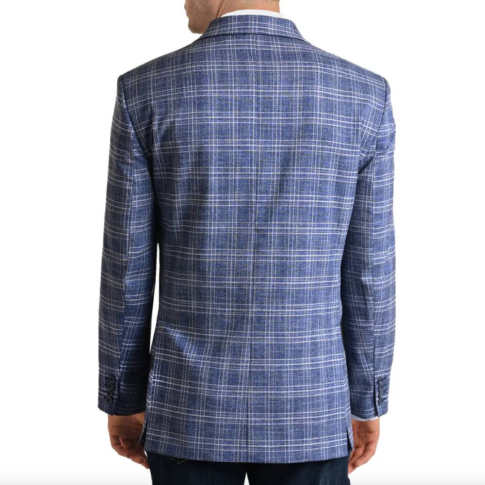 Blue plaid sport online coat