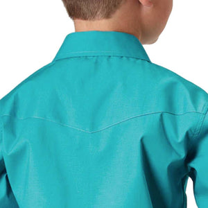 Roper Boy's Poplin Stretch Snap Shirt KIDS - Boys - Clothing - Shirts - Long Sleeve Shirts Roper Apparel & Footwear   