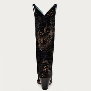 Corral Gold Stamp Floral Suede Tall Boot WOMEN - Footwear - Boots - Western Boots Corral Boots   
