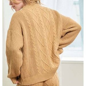 Women's Cable Crochet Oversized Sweater WOMEN - Clothing - Sweaters & Cardigans Main Strip   