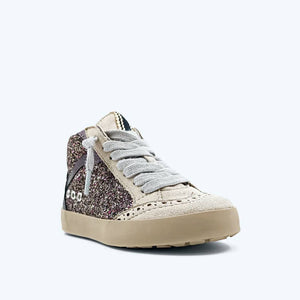 ShuShop Riley Toddler Hi Top Sneaker - Pewter Glitter KIDS - Girls - Footwear - Casual Shoes ShuShop   
