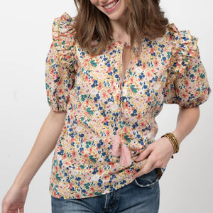 Ivy Jane Floral Ruffled Blouse WOMEN - Clothing - Tops - Short Sleeved Ivy Jane   