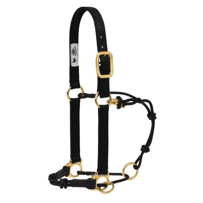 Weaver Horseman's Halter with Side Ring Tack - Halters & Leads Weaver Small Black/Black