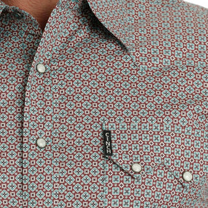Cinch Men's Geo Square Print Shirt MEN - Clothing - Shirts - Long Sleeve Shirts Cinch   