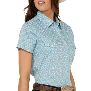Panhandle Women's Southwestern Print Shirt WOMEN - Clothing - Tops - Short Sleeved Panhandle   