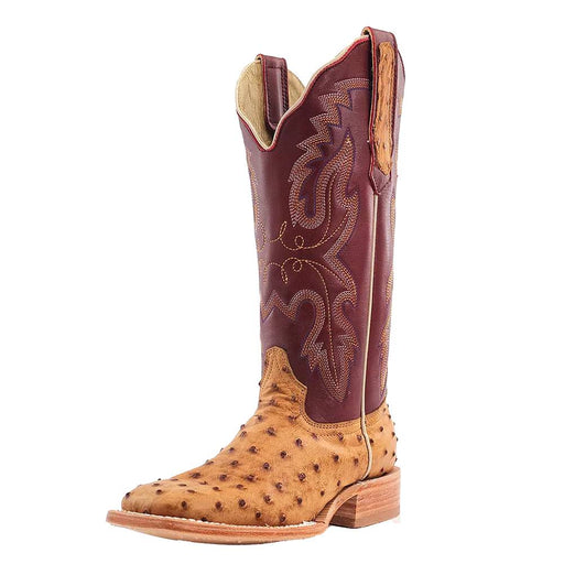R. Watson Antique Bruciato Full Quill Ostrich Boot WOMEN - Footwear - Boots - Exotic Boots R Watson   