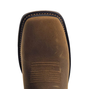 R. Watson Men's Distressed Coffee Square Steel Toe Work Boot MEN - Footwear - Work Boots R Watson   