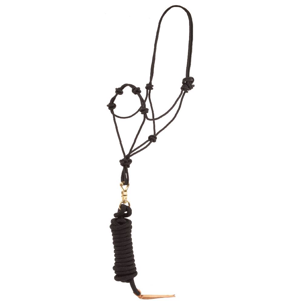 Knotted Training Halter with Horsemanship Lead Tack - Halters & Leads Mustang   