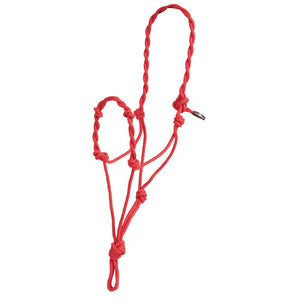 Twisted Nose Rope Halter Tack - Halters & Leads Mustang Red  