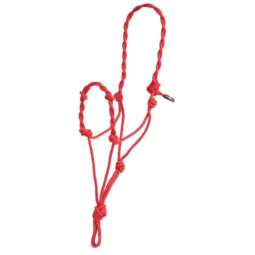Twisted Nose Rope Halter Tack - Halters & Leads Mustang Red