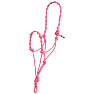 Twisted Nose Rope Halter Tack - Halters & Leads Mustang Pink  