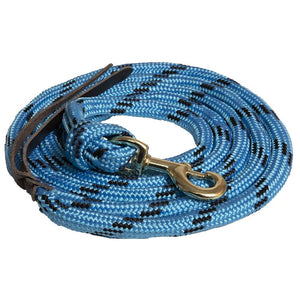 Poly Cowboy Lead Rope Tack - Halters & Leads - Leads Mustang Turquoise/Black  