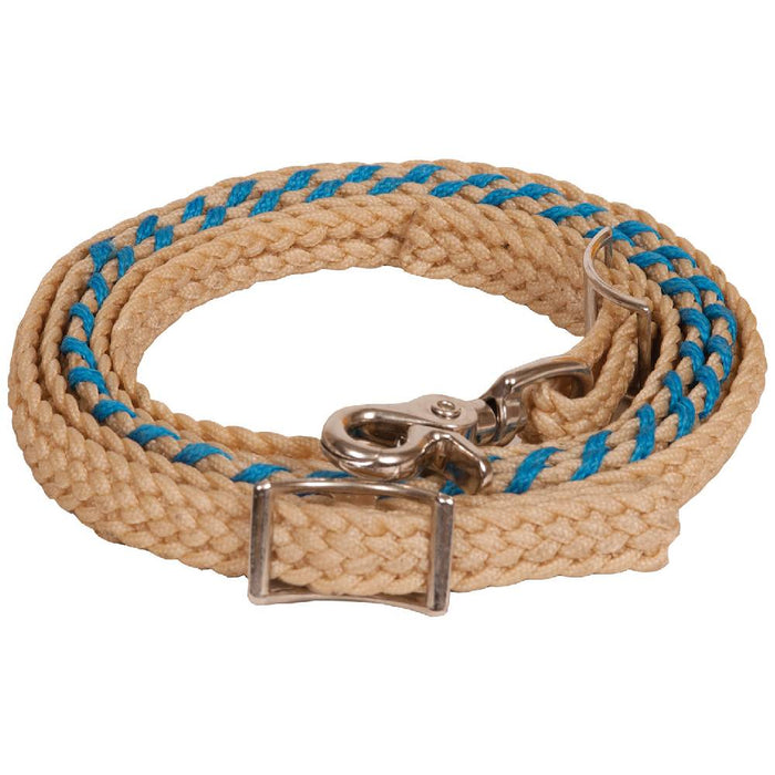 Laced Wax Contest Reins Tack - Reins Mustang Turquoise  