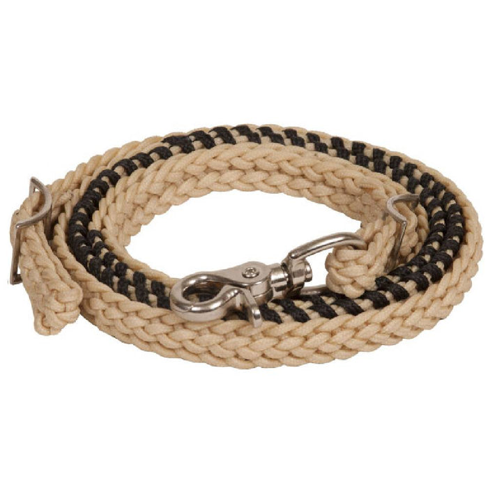 Laced Wax Contest Reins Tack - Reins Mustang Black  