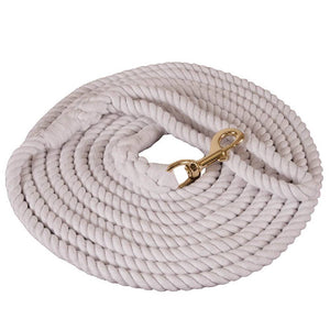 Cotton Rope Lunge Line Tack - Training Mustang White  