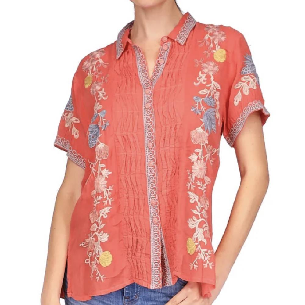 Johnny Was Jetra Blouse WOMEN - Clothing - Tops - Short Sleeved Johnny Was Collection   