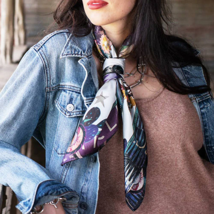 Fringe Scarves "Land of Kit & Fox" Long Wild Rag ACCESSORIES - Additional Accessories - Wild Rags & Scarves Fringe Scarves   