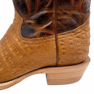 R. Watson Men's Sueded Saddle Caiman Belly Boot MEN - Footwear - Exotic Western Boots R Watson   
