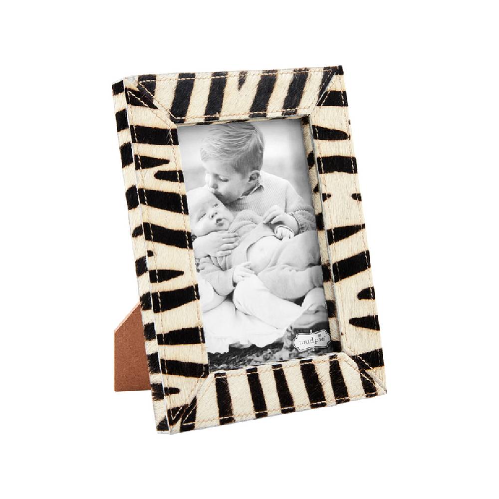 Mud Pie Small Zebra Mohair Hide Frame HOME & GIFTS - Home Decor - Wall Decor + Mirrors Mud Pie   