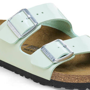 Birkenstock Arizona Birko-Flor - Patent Surf Green WOMEN - Footwear - Sandals Birkenstock   