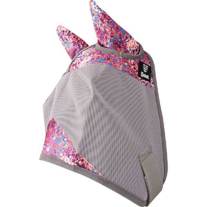 Cashel Crusader Patterned Fly Mask with Ears Equine - Fly & Insect Control Cashel Arab/Small Horse Splash 