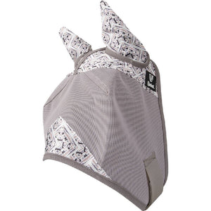 Cashel Crusader Patterned Fly Mask with Ears Equine - Fly & Insect Control Cashel Arab/Small Horse Tundra 