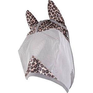 Cashel Crusader Patterned Fly Mask with Ears Equine - Fly & Insect Control Cashel Arab/Small Horse Leopard 