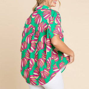 Dolman Sleeve Print Top WOMEN - Clothing - Tops - Short Sleeved Jodifl   