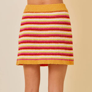 Striped Knit Skirt WOMEN - Clothing - Skirts Day + Moon   