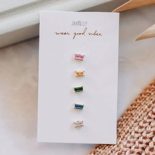 Rainbow Baguette Earring Set WOMEN - Accessories - Jewelry - Earrings JaxKelly   