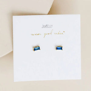 Baguette Sapphire Earring WOMEN - Accessories - Jewelry - Earrings JaxKelly   