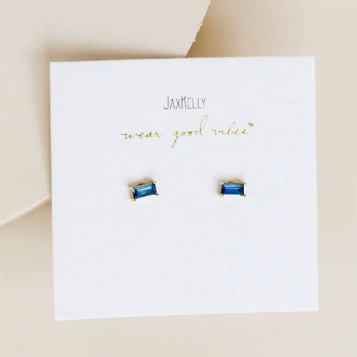 Baguette Sapphire Earring WOMEN - Accessories - Jewelry - Earrings JaxKelly   
