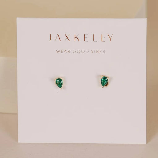 Emerald Teardrop Stud Earring WOMEN - Accessories - Jewelry - Earrings JaxKelly   