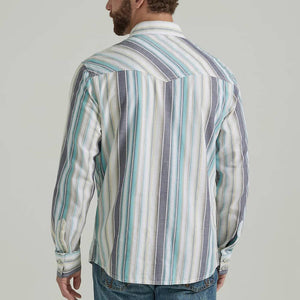 Wrangler Men's Retro Stripe Print Shirt - FINAL SALE MEN - Clothing - Shirts - Long Sleeve Shirts Wrangler   