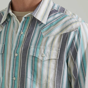 Wrangler Men's Retro Stripe Print Shirt MEN - Clothing - Shirts - Long Sleeve Shirts Wrangler   