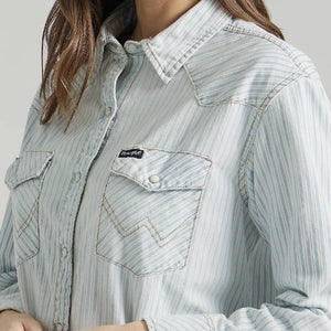 Wrangler Women's Retro Western Boyfriend Snap Shirt WOMEN - Clothing - Tops - Long Sleeved Wrangler   