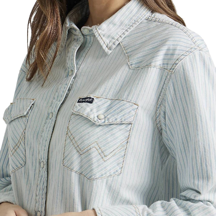 Wrangler Women's Retro Western Boyfriend Snap Shirt WOMEN - Clothing - Tops - Long Sleeved Wrangler   