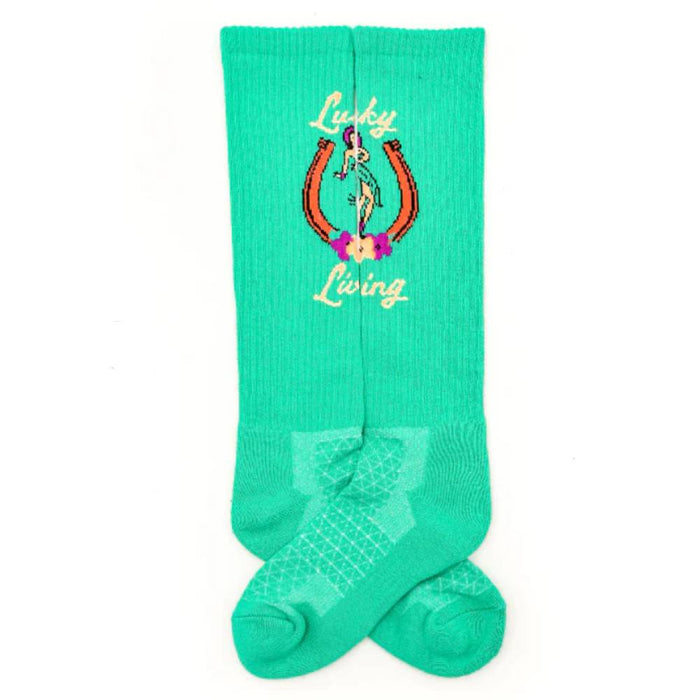 Lucky Chuck "Lucky Living Island Cowgirl" Performance Socks WOMEN - Clothing - Intimates & Hosiery Lucky Chuck   