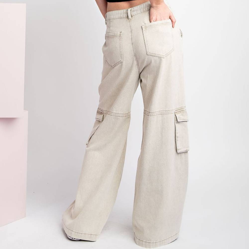 Mineral Washed Cargo Pants - FINAL SALE WOMEN - Clothing - Pants & Leggings ee:some   