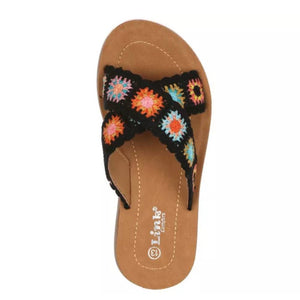 Forever Link Youth Floral Crochet Slide Sandals KIDS - Girls - Footwear - Flip Flops & Sandals Fashion Emporio   