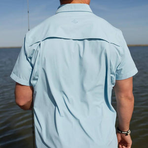 Burlebo Dusty Blue Performance Fishing Shirt MEN - Clothing - Shirts - Short Sleeve Shirts Burlebo   