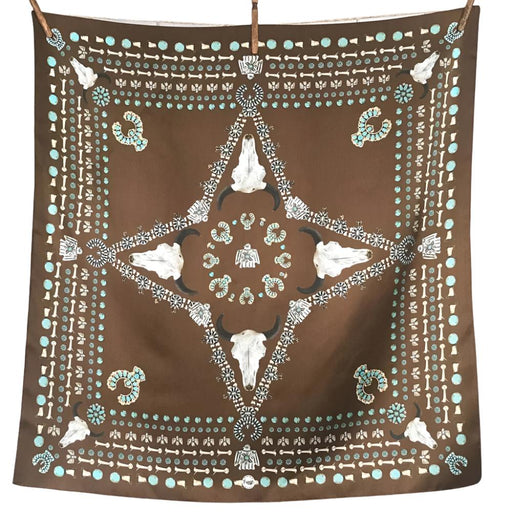 Fringe Scarves "Squash Blossomed" Long Wild Rag ACCESSORIES - Additional Accessories - Wild Rags & Scarves Fringe Scarves   