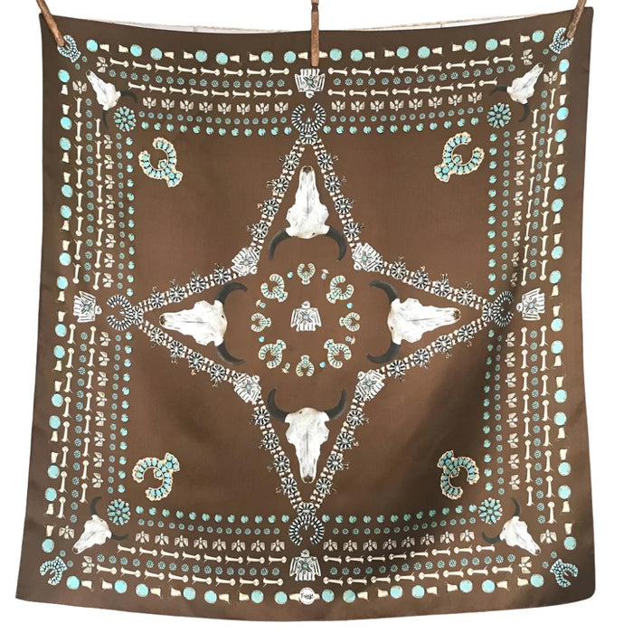 Fringe Scarves "Squash Blossomed" Long Wild Rag ACCESSORIES - Additional Accessories - Wild Rags & Scarves Fringe Scarves   
