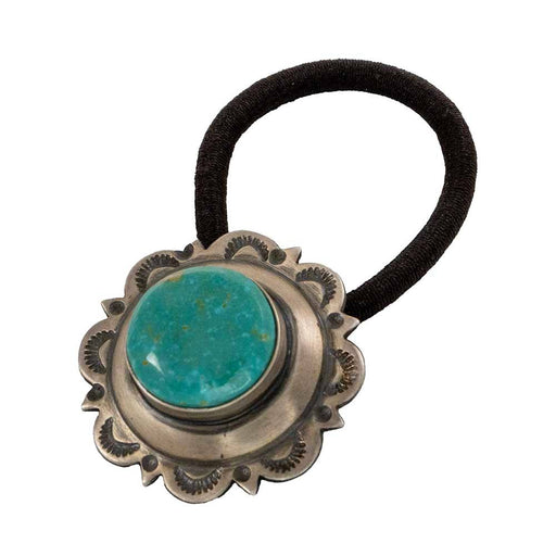 Turquoise Concho Hair Tie WOMEN - Accessories - Hair Accessories Bunkhouse Designs   