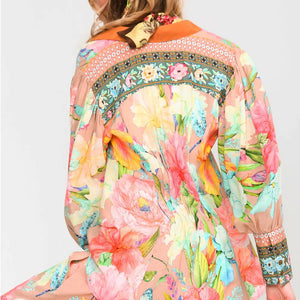 Aratta Dark Paradise Floral Shirt WOMEN - Clothing - Tops - Long Sleeved Aratta   