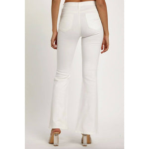 Risen High White Rise Flare Pant WOMEN - Clothing - Jeans Risen Jeans   