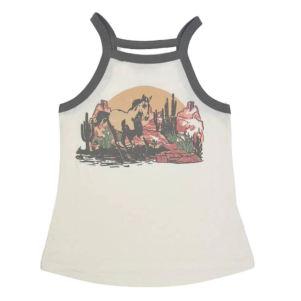 Tiny Whales Girl's Wild Thing Racer Back Tank KIDS - Girls - Clothing - Tops - Sleeveless Tops Tiny Whales   