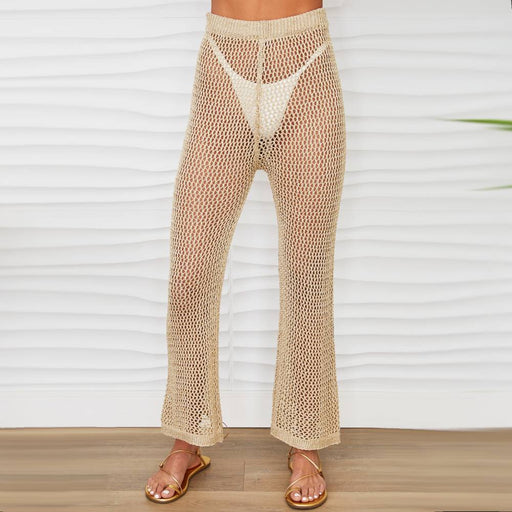 * Italian Viscose Metallic Crochet Mid Rise Pant - FINAL SALE WOMEN - Clothing - Pants & Leggings Milio Milano
