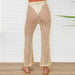 * Italian Viscose Metallic Crochet Mid Rise Pant - FINAL SALE WOMEN - Clothing - Pants & Leggings Milio Milano