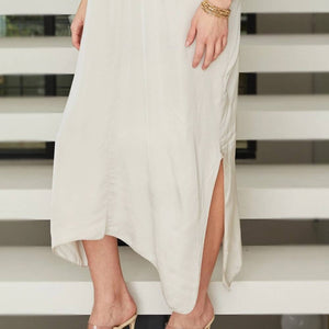 Italian Viscose V-Neck Maxi Dress WOMEN - Clothing - Dresses Milio Milano   